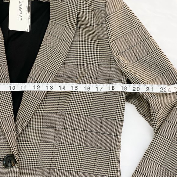 EVEREVE June St. Plaid Blazer Size M NWT Brown Pockets and Buttons - Picture 10 of 11